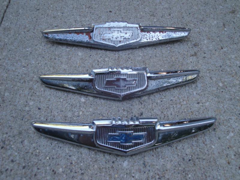 49 1949 chevy styleline deluxe fleetline sedan coupe hood & trunk emblems