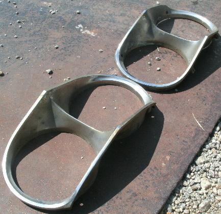 1964 64 cadillac headlight bezels chrome pair lh rh caddy oem eldorado trim