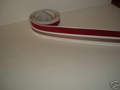 Four winns boat water 3/4 red 1/2 slvr pinstripe burgundy marine decal maroon