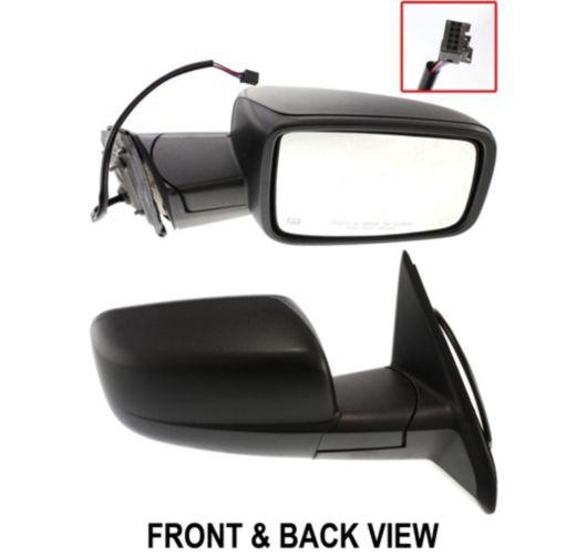 New passenger power side view mirror glass housing heat heated dodge truck