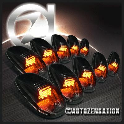 10pc smoked lens led roof top marker running driving lights for truck van suv
