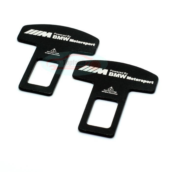 2x car safety seat belt buckle alarm clasp stopper eliminator for bmw ///m m3 m5