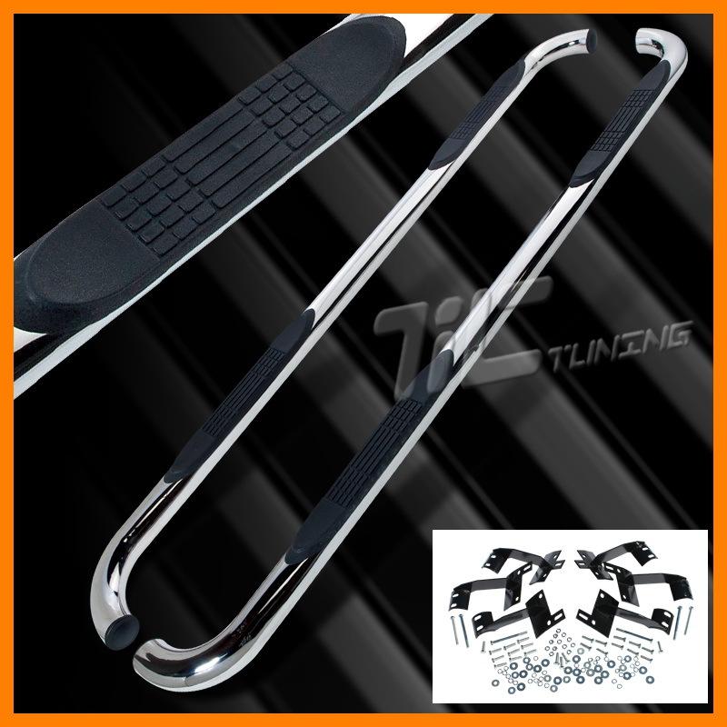 07-11 explorer sport trac side nerf bars running board polished chrome stainless