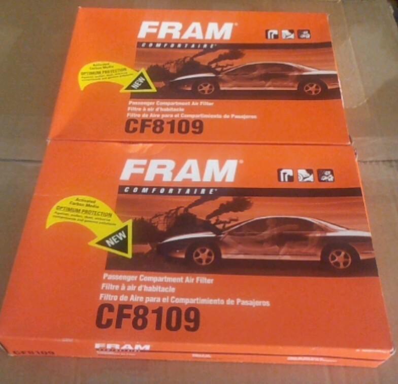 Lot of 2 fram cf8109 air filters sealed new