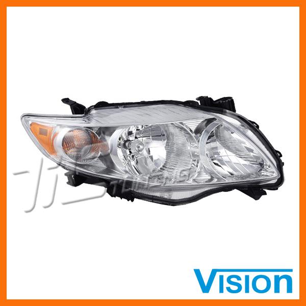 09-10 toyota corolla ce le xle passenger r/h side head light lamp assembly new