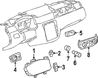 Chevrolet 22771141 genuine oem factory original headlamp switch