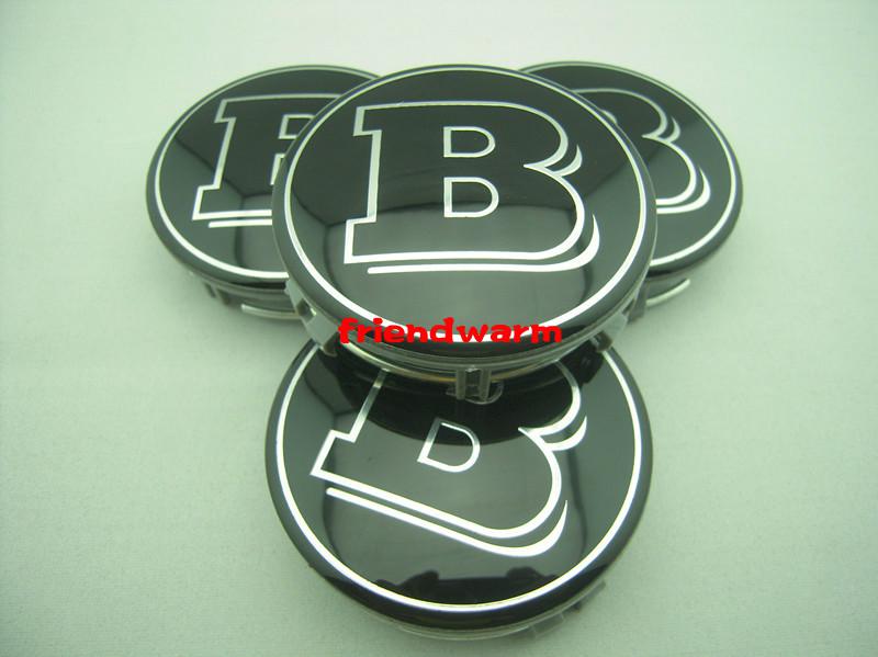 4x mercedes benz brabus emblem wheel center caps covers 75mm c e s cl ml sl 75mm