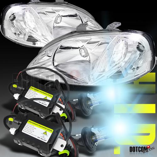 99-00 civic 6000k h4 chrome/clear xenon dual beam headlight hid kit