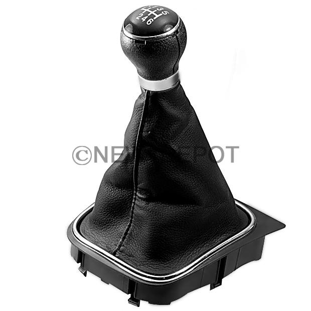 Ball style gear shift knob leather boot 6 speed controler for vw jetta mk5 04-09