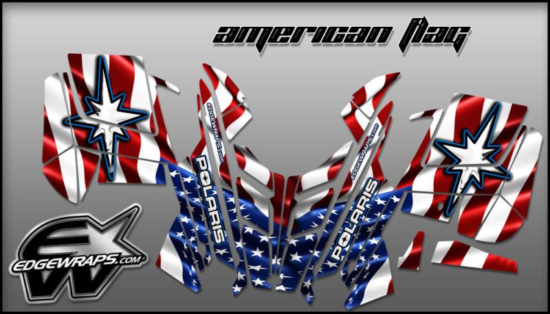 Polaris pro-rmk rush custom graphics kit -  american flag