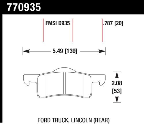 Hawk performance 770935 premium oes; disc brake pads 03-06 expedition navigator