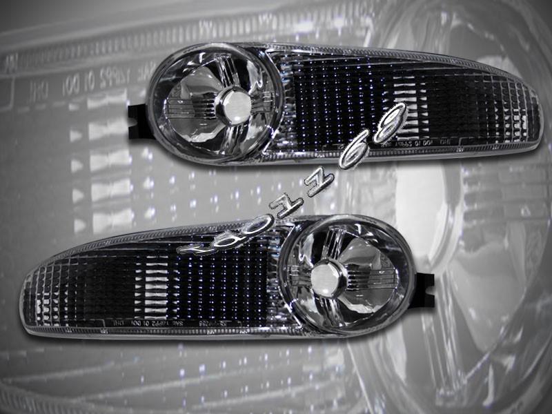 99-06 gmc sierra denali  00-06 yukon black front  bumper lights