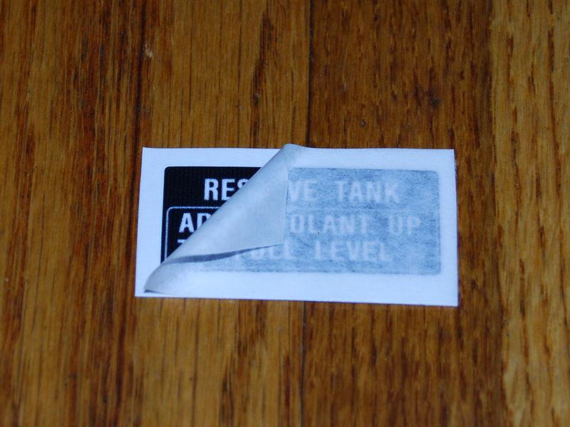 Honda 250r 1989 1988 warning caution reserve tank  decal trx250r trx ~ nice!!