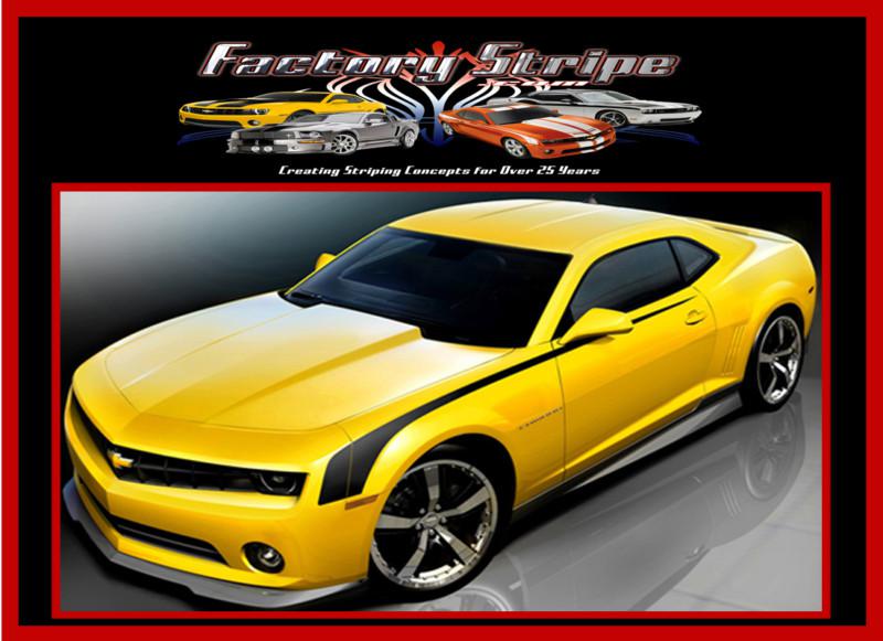 Chevrolet camaro side hockey stripes decals 2010-2013 factory stripe