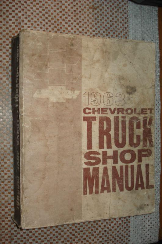 1963 chevy truck shop manual service book original rare