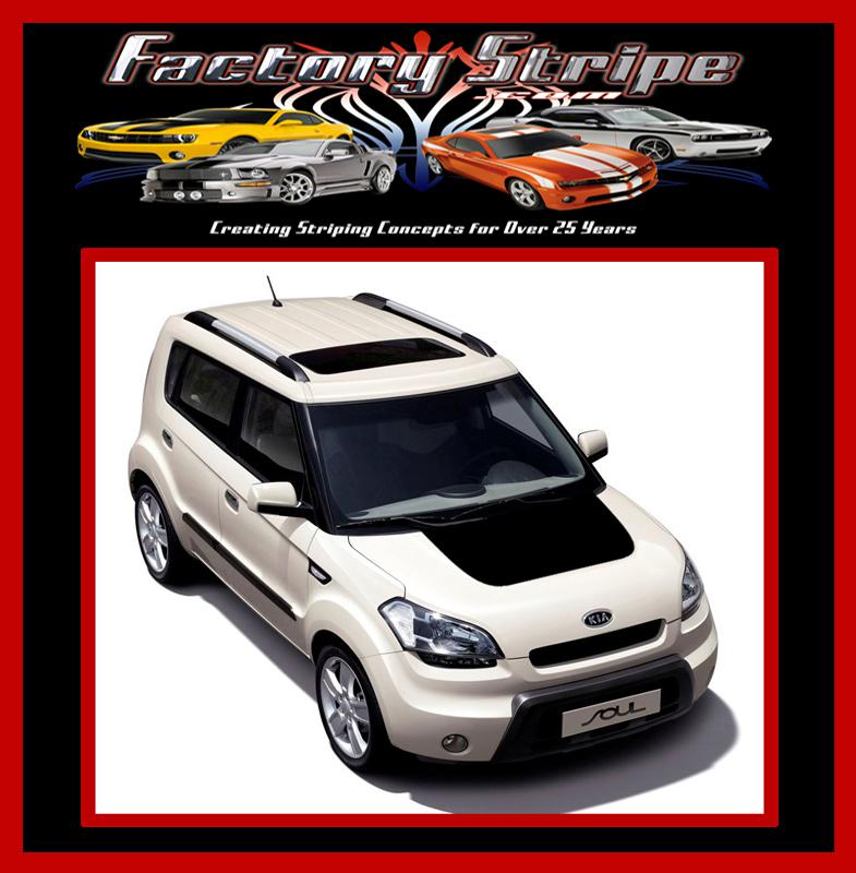 2008 2009 2010 2011 2012 2013 kia soul hood soild decal factory stripe vinyl 3m