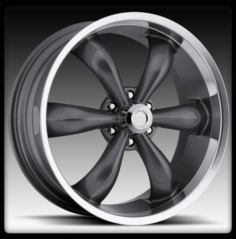 22" x 9.5" vision 142 legend 6 lug gun metal wheels 6x139.7 6x5.5 rims 22 in +30