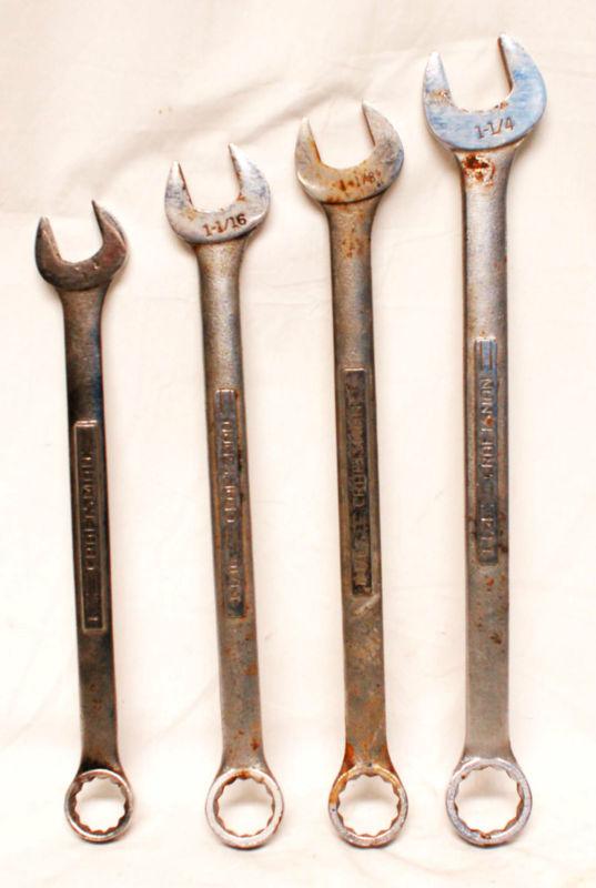 Craftsman 4 piece large combination wrench set 12 point 1" to 1 1/4"