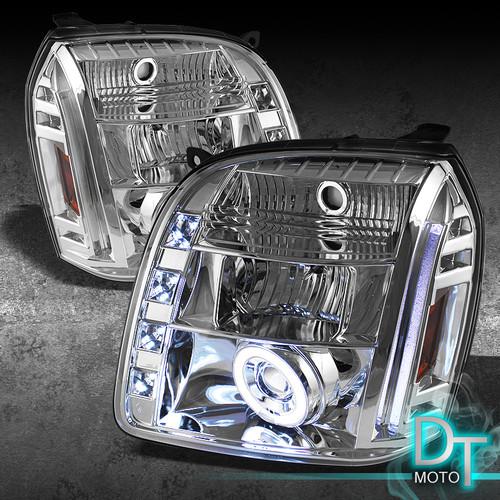 07-13 gmc yukon/yukon denali ccfl halo projector headlights +daytime led lights