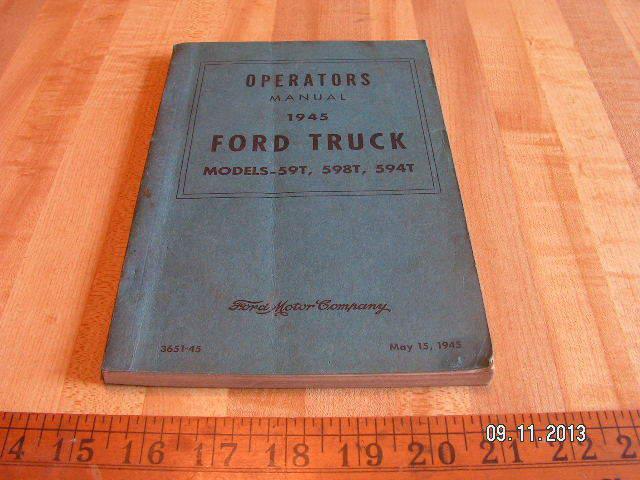 1945 ford truck original owner's / owners manual / operators / service/shop book