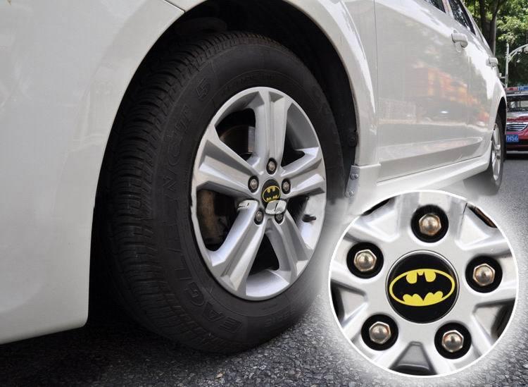 Car wheel center hub cap badge sticker batman reflective light new