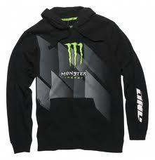 New monster one industries dynamic pullover hoodie black small