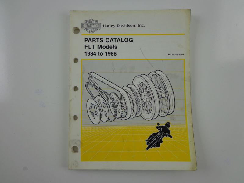 Harley davidson 1984-86 flt models parts catalog 99438-86b