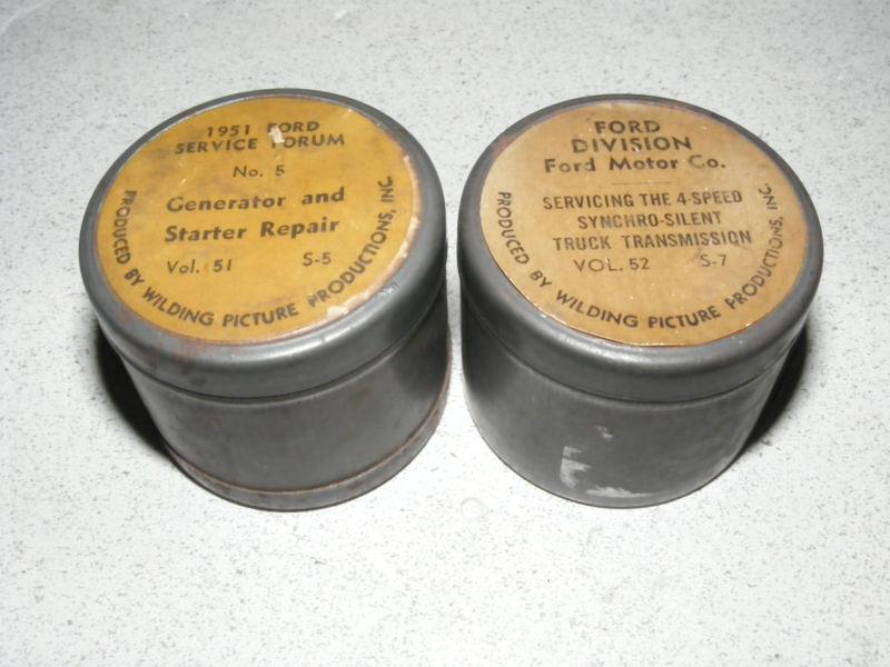 Ford motor company film canisters-1950's / vol 51 & 52 starter repair-etc