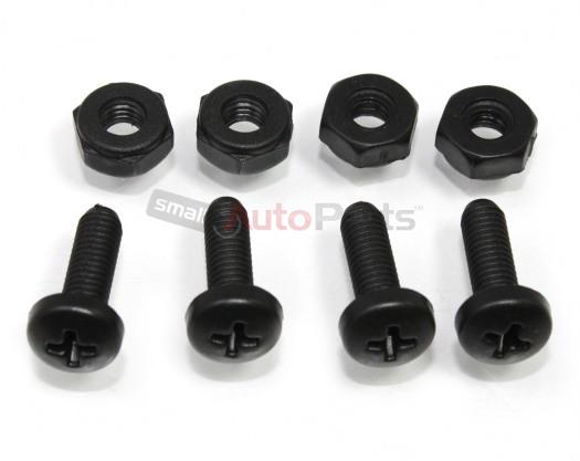 4 matte black license plate frame fasteners bolts for auto/car/truck/bike