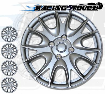 Metallic silver 4pcs set #533 14" inches hubcaps hub cap wheel cover rim skin