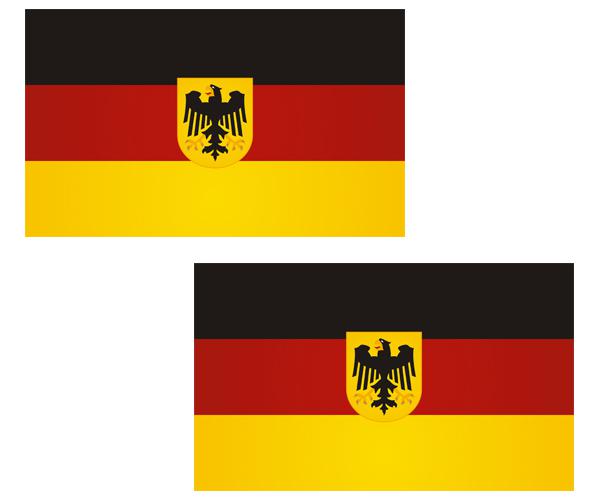 Germany flag decal set 3"x1.8" eagle crest german deutschland vinyl sticker zu1