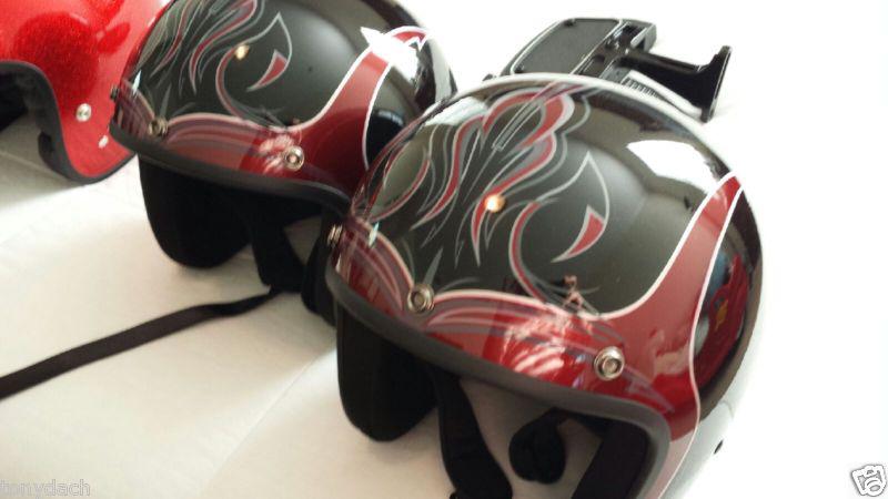   harley davidson style daytona pinstripe motorcycle helmets buy one or both