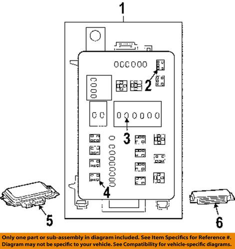 Mopar oem 4692170aj fuse & relay-distribution box