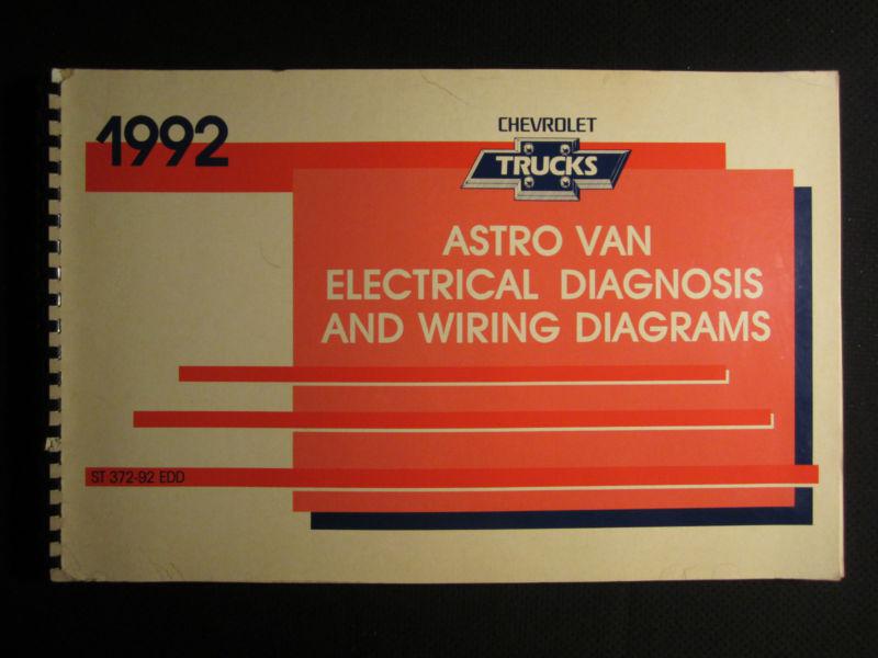 1992 chevrolet astro van electrical diagnosis wiring diagrams service manual 