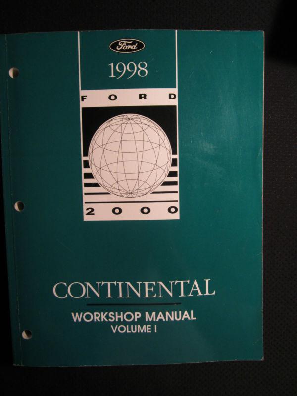 1998 ford lincoln continental service repair work shop manual dealer volume 1