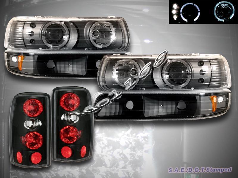 00 - 06  tahoe suburban chrome halo project + bumper + tail lights brand new 