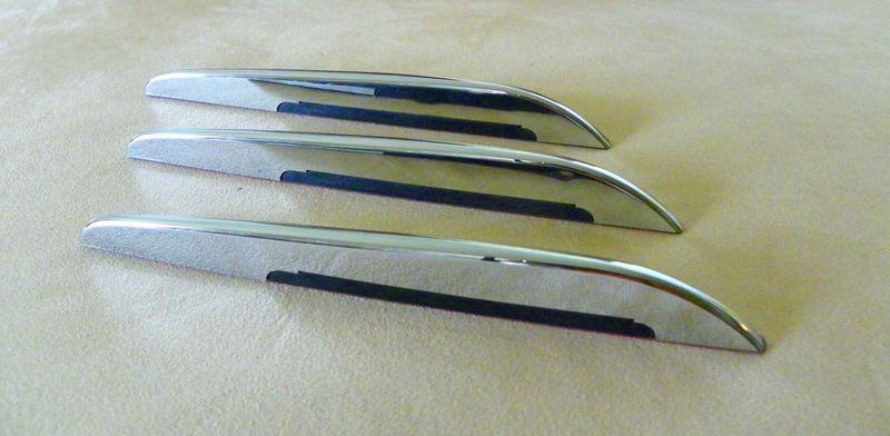 Mercedes slk350 6 amg highly polished chrome fins for existing hood vents 