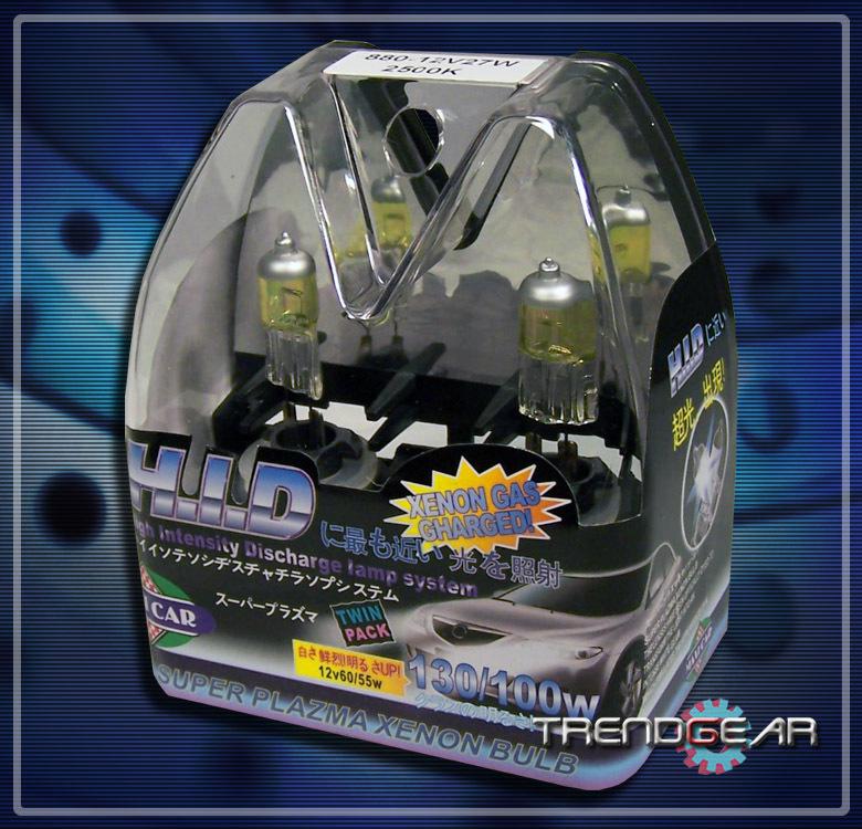 880 12v 27w 2500k hid yellow xenon jdm fog light bulbs