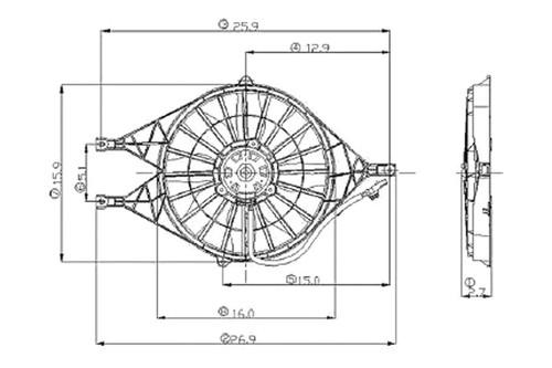 Replace ch3115135 - 2000 dodge durango radiator fan assembly suv oe style part