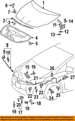 Toyota oem 5355047011 hood-safety catch