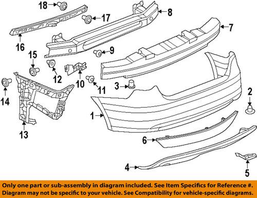 Volkswagen oem 5c6807421gru rear bumper-bumper cover