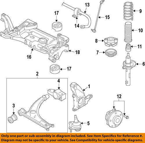 Volkswagen oem 5n0413031ac suspension strut assembly/front strut