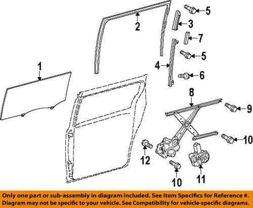 Toyota oem 6815208020 side loading door-run channel