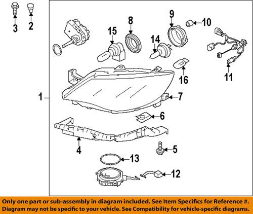 Subaru oem 84913fg831 headlight assembly component