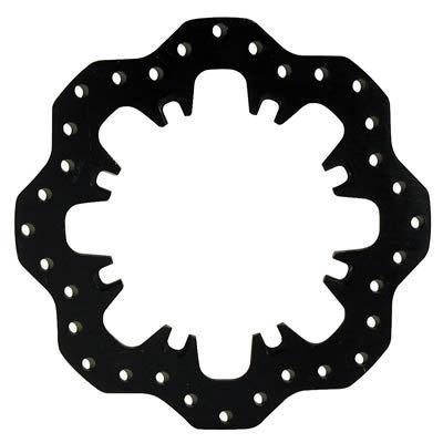 Two (2) wilwood 160-5855 brake rotor solid cross-drilled steel black universal