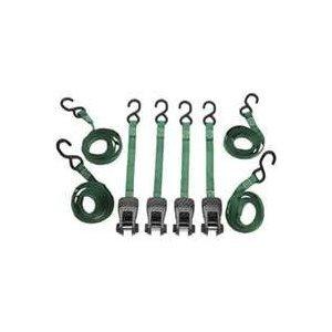 Smartstrap 245 carbon green 14' 1,500 lbs capacity ratchet tie down, pack of 4