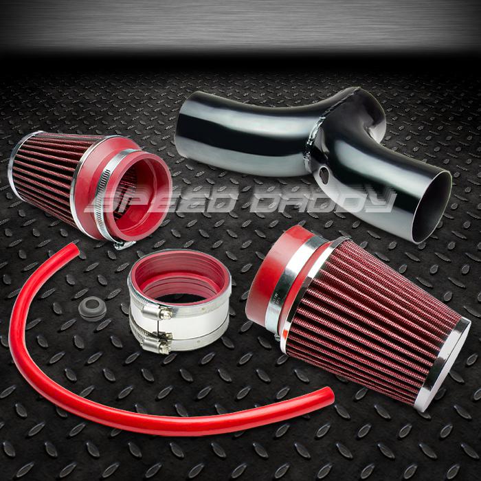 Dual/twin short ram air intake+filter system 99-04 grand cherokee wj/liberty kj