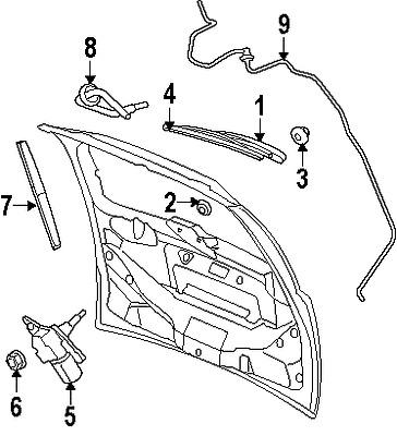 Volkswagen 7b0955427a genuine oem factory original rear blade