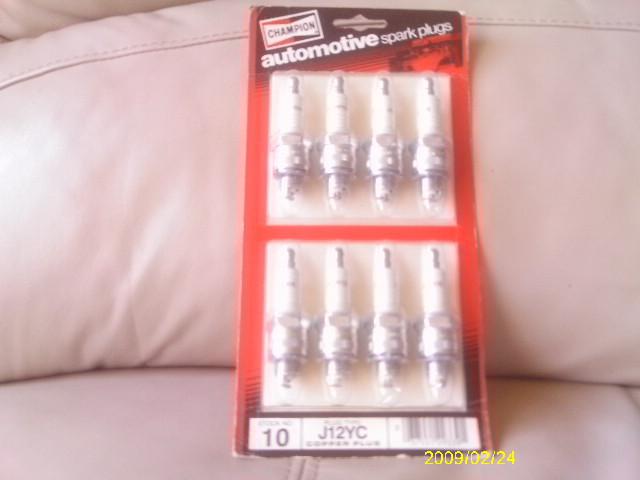 Champion spark plug j12yc (part #10),  eight new plugs