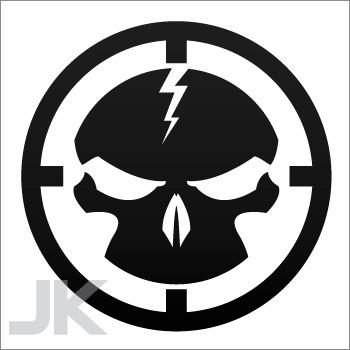 Sticker decals skull skulls target 0502 ka77f